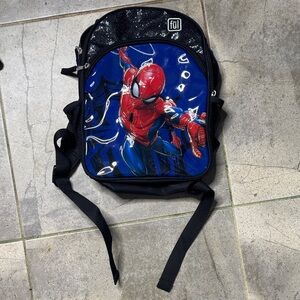 Spider-Man Backpack with Black and Blue Design